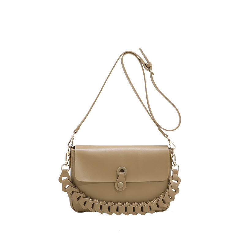 Women Shoulder Bags with Woven Chain