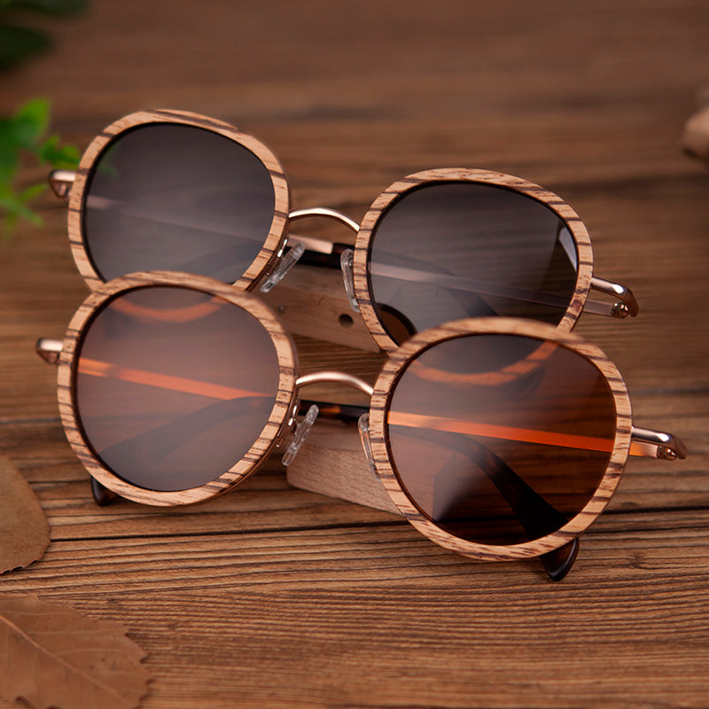 Full wooden sunglasses ladies sunglasses