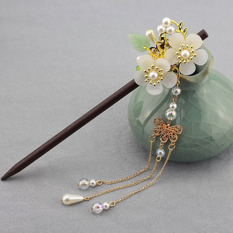 Wooden Hairpin New Style Tassel Hair Accessories