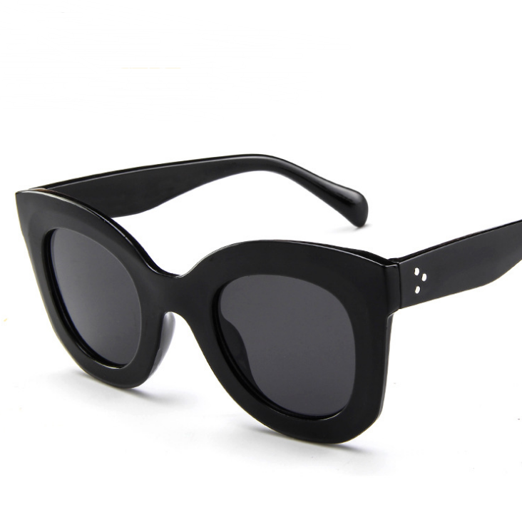 Polygonal sunglasses flat lens