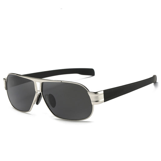Polarized Men's  Metal Square Sunglasses