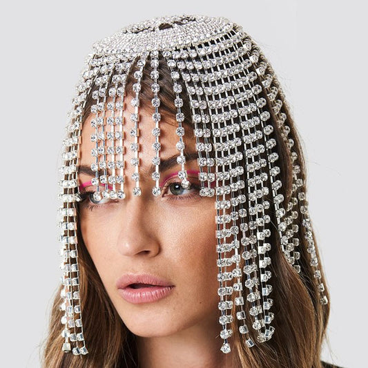 Rhinestone Headdress Fringed Hair Accessories