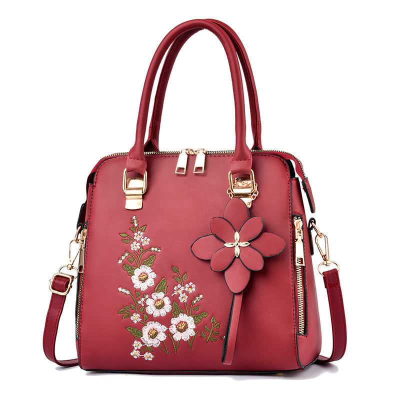 Fashion Flowers Embroidered Handbag