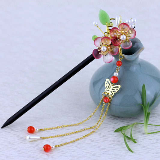 Wooden Hairpin New Style Tassel Hair Accessories