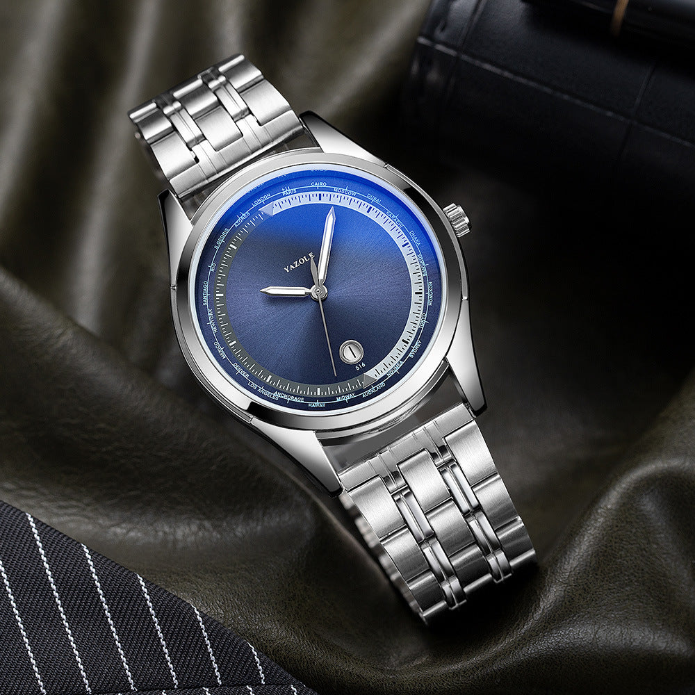 Business Men's Luxury Brand Steel Watches