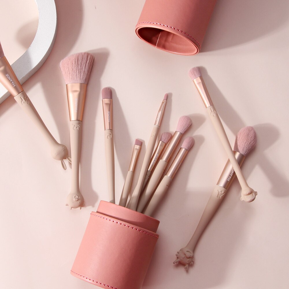 PU Round Cosmetic Brush Container Cosmetic Tool