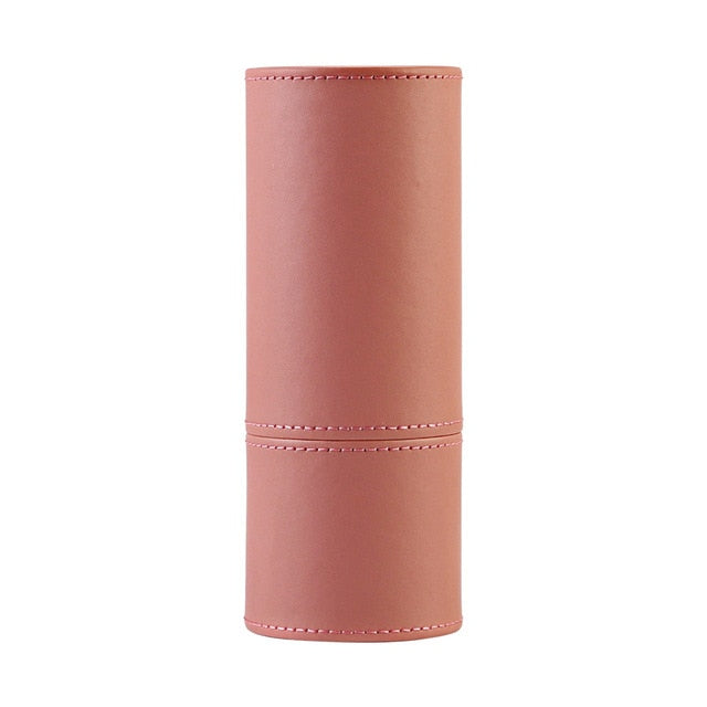 PU Round Cosmetic Brush Container Cosmetic Tool