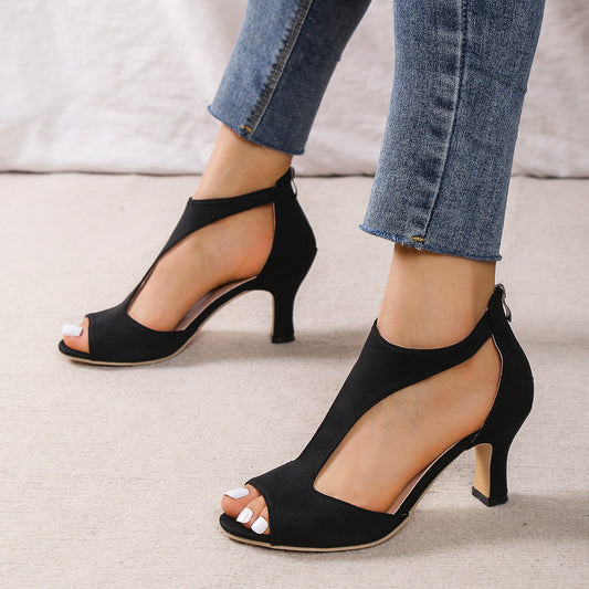 High Heel Peep Toe Sandals for Women