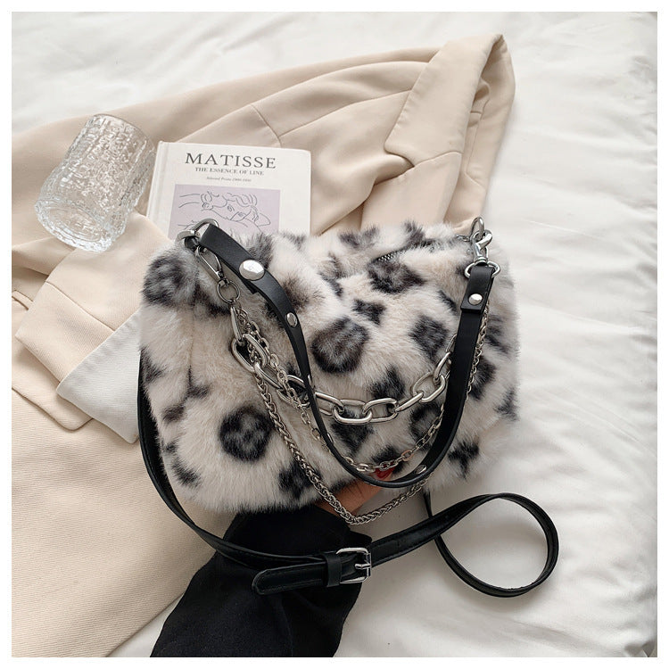 Winter Plush Bags Chain Shoulder Bag