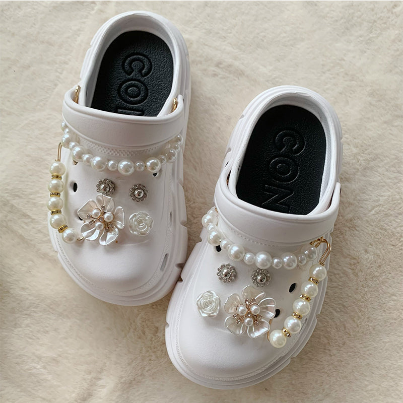 Croc Accessories Fashion Accessories Pearl Flowers